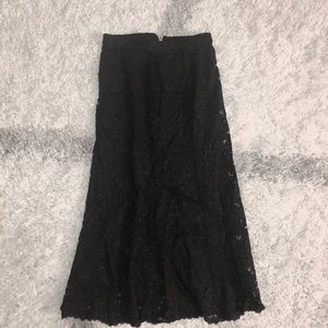 Black lace skirt